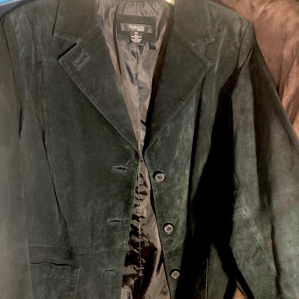 Black suede jacket